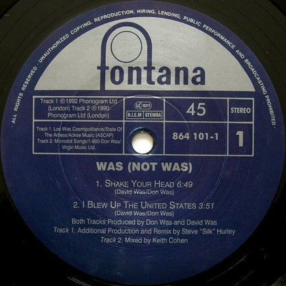 Was (Not Was) : Shake Your Head (12")