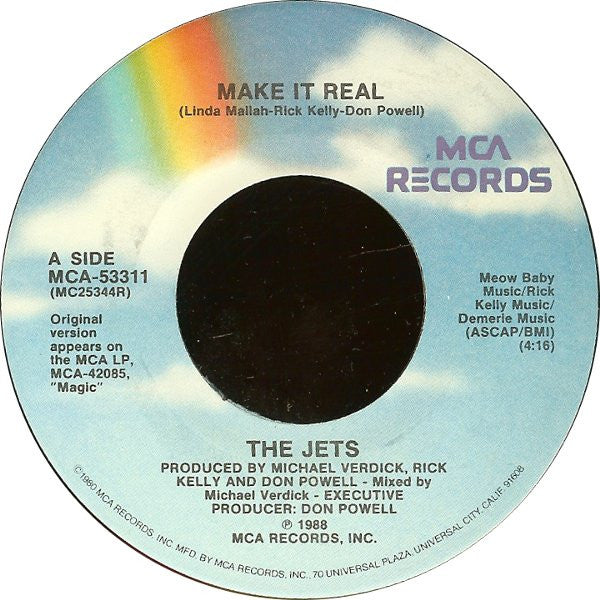The Jets : Make It Real (7", Single, Pin)