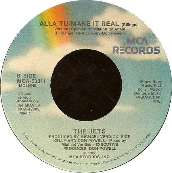 The Jets : Make It Real (7", Single, Pin)