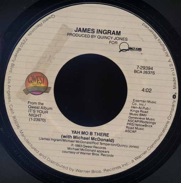 James Ingram : Yah Mo B There (7", Single)