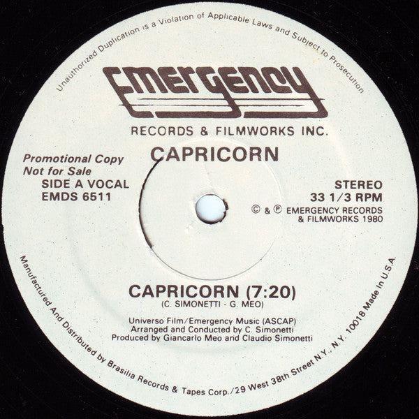Capricorn (3) : Capricorn (12", Promo)