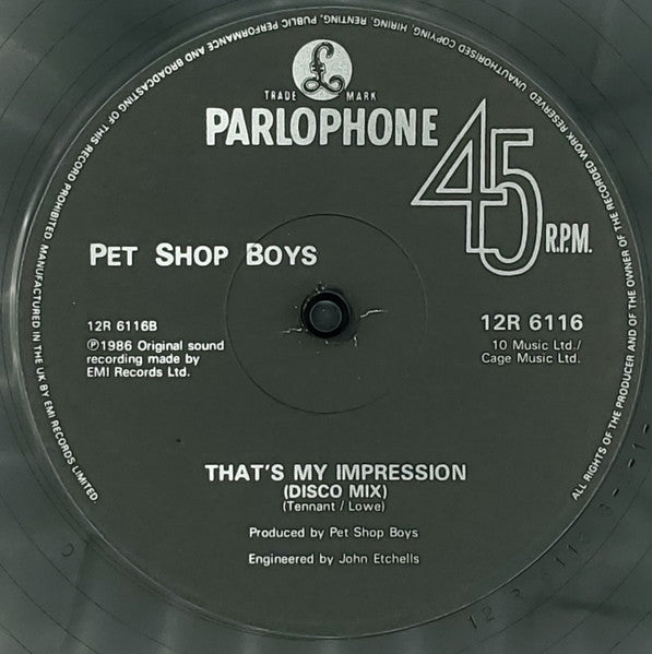 Pet Shop Boys : Love Comes Quickly (12", Single)