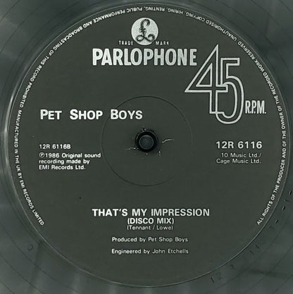 Pet Shop Boys : Love Comes Quickly (12", Single)
