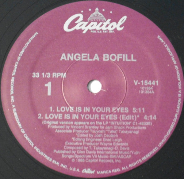 Angela Bofill : Love Is In Your Eyes (12")