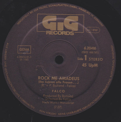 Falco : Rock Me Amadeus (12", Maxi)