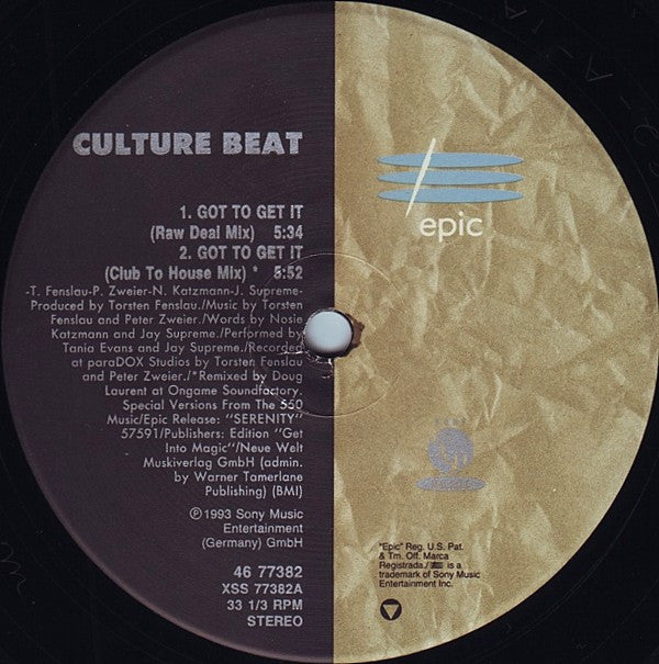 Culture Beat : Got To Get It (12")