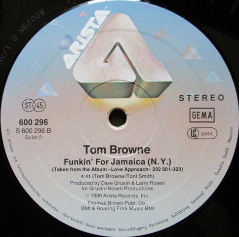 Tom Browne : Thighs High (Grip Your Hips And Move) / Funkin' For Jamaica (N.Y.) (12")