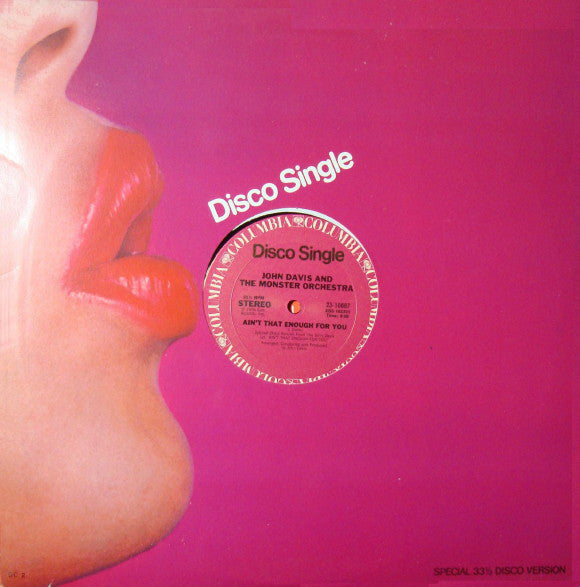 John Davis & The Monster Orchestra : Ain't That Enough For You / A Bite Of The Apple (12", Single)