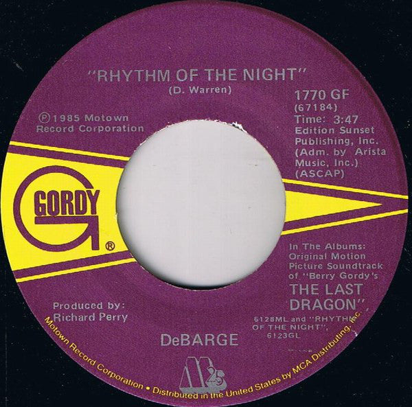 DeBarge : Rhythm Of The Night (7")