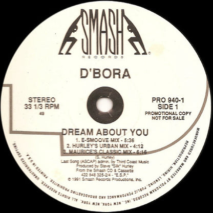 D'Bora : Dream About You (12", Promo)