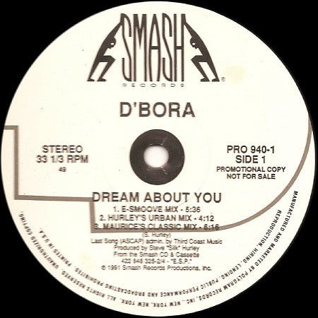 D'Bora : Dream About You (12", Promo)