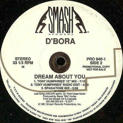 D'Bora : Dream About You (12", Promo)