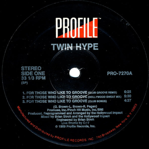 Twin Hype : For Those Who Like To Groove (12", Single)