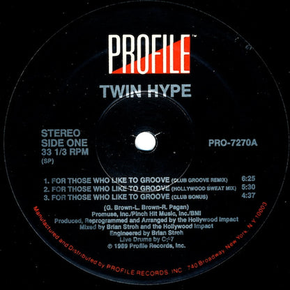 Twin Hype : For Those Who Like To Groove (12", Single)