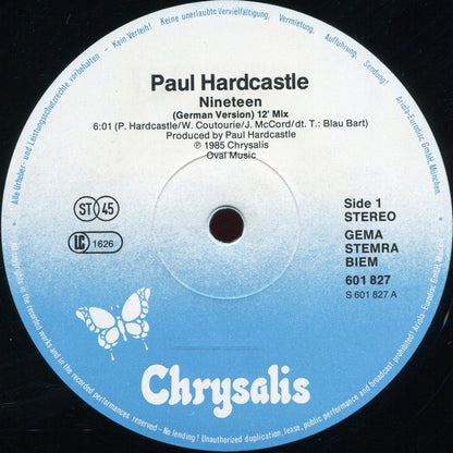 Paul Hardcastle : 19 (German Version) (12", Maxi)