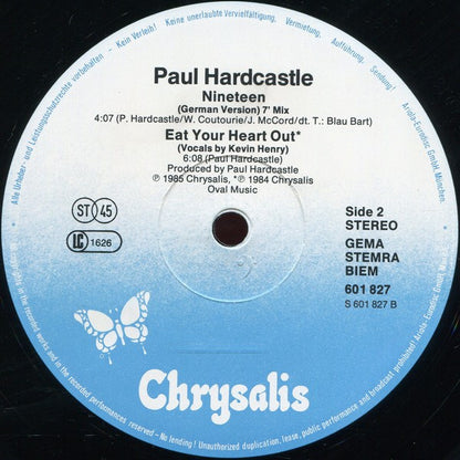 Paul Hardcastle : 19 (German Version) (12", Maxi)