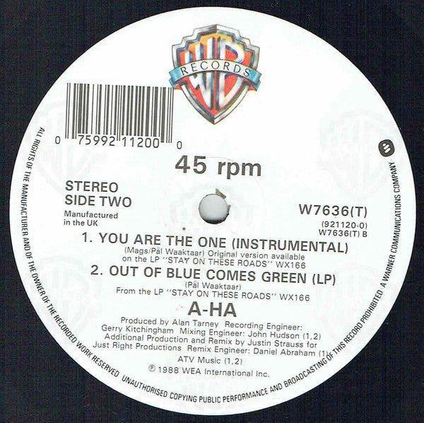 a-ha : You Are The One (12" Remix) (12", Single, Adr)