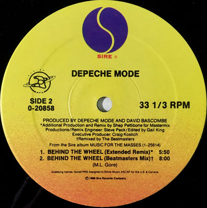 Depeche Mode : Behind The Wheel / Route 66 (Megamix) (12", Maxi, Spe)