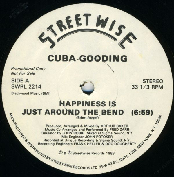 Cuba Gooding : Happiness Is Just Around The Bend (12", Promo)