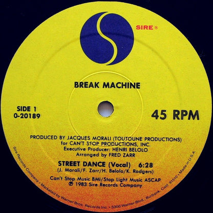 Break Machine : Street Dance (12", Maxi)
