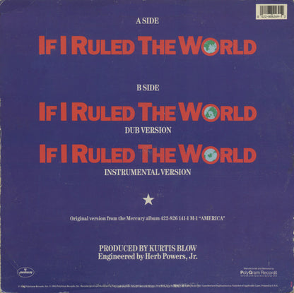 Kurtis Blow : If I Ruled The World (12")