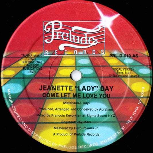 Jeanette "Lady" Day : Come Let Me Love You (12")