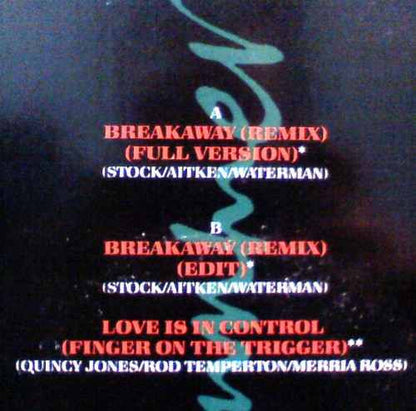 Donna Summer : Breakaway (Remix) (12", Single)