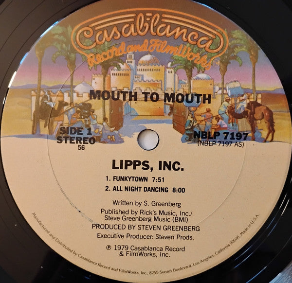 Lipps, Inc. : Mouth To Mouth (LP, Album, Club, CRC)