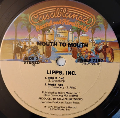 Lipps, Inc. : Mouth To Mouth (LP, Album, Club, CRC)