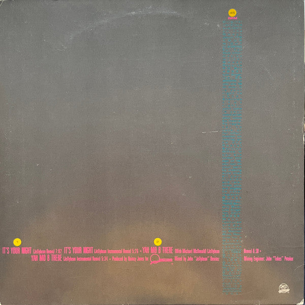 James Ingram : It's Your Night / Yah Mo B There (12")