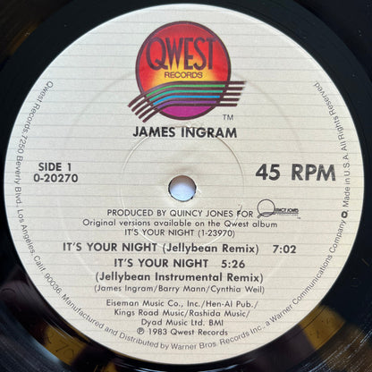 James Ingram : It's Your Night / Yah Mo B There (12")