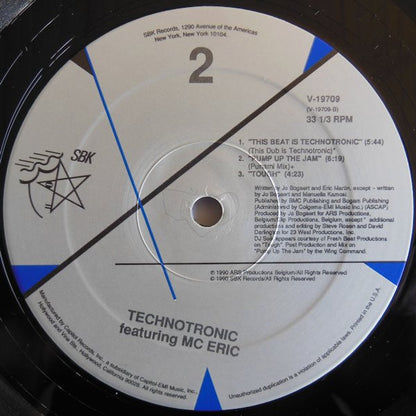 Technotronic Featuring MC Eric : This Beat Is Technotronic (12", Single)