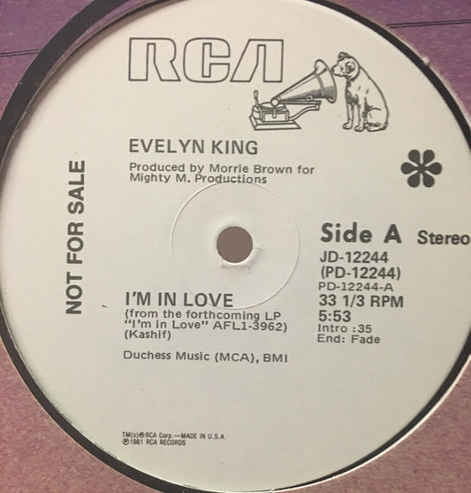 Evelyn King : I'm In Love / The Other Side Of Love (12", Promo)