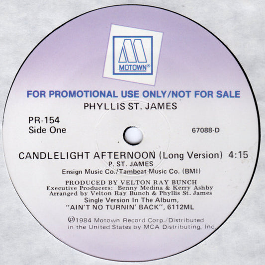 Phyllis St. James : Candlelight Afternoon (12", Promo)
