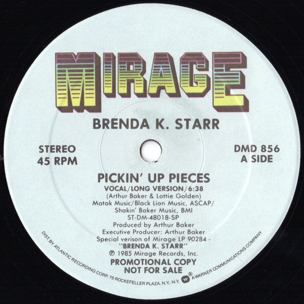 Brenda K. Starr : Pickin' Up Pieces (12", Maxi, Promo)