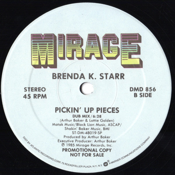 Brenda K. Starr : Pickin' Up Pieces (12", Maxi, Promo)