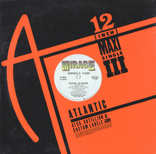 Brenda K. Starr : Pickin' Up Pieces (12", Maxi, Promo)