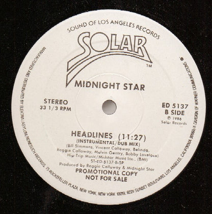 Midnight Star : Headlines (12", Promo)