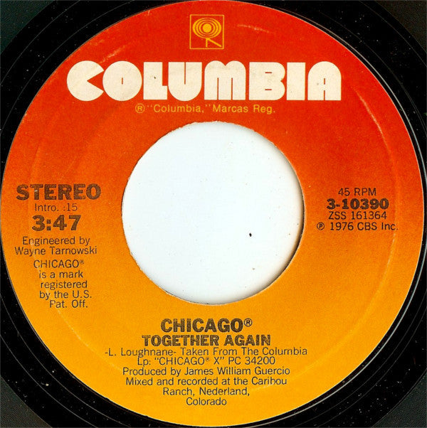 Chicago (2) : If You Leave Me Now (7", Single, Styrene, Pit)