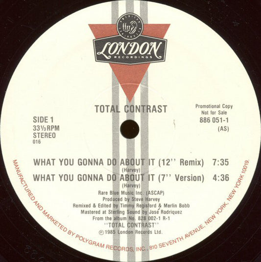 Total Contrast : What You Gonna Do About It (12", Promo)