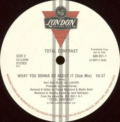 Total Contrast : What You Gonna Do About It (12", Promo)