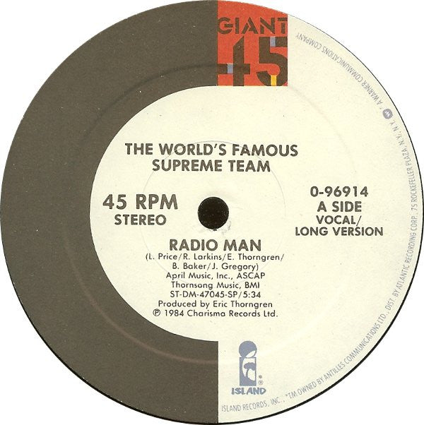 World's Famous Supreme Team : Radio Man (12", SP)