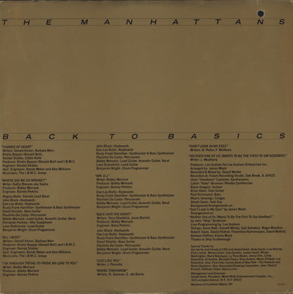 The Manhattans* : Back To Basics (LP, Album, Pit)