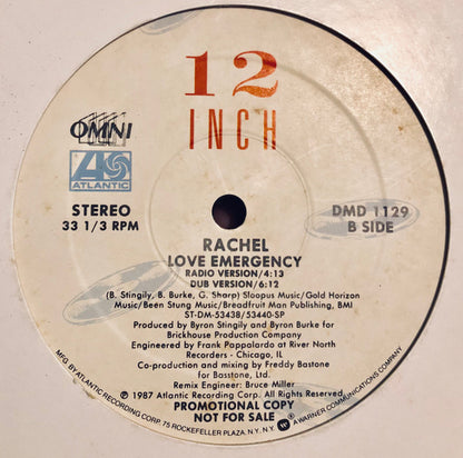 Rachel (2) : Love Emergency (12", Promo, SP )