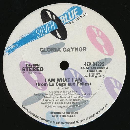 Gloria Gaynor : I Am What I Am (12", Promo)