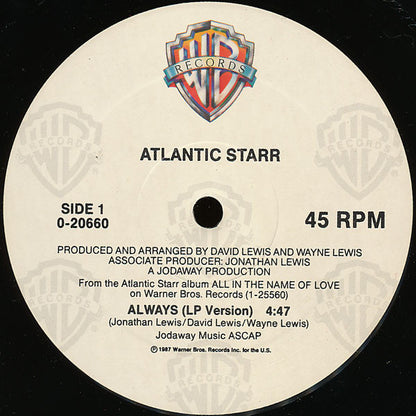 Atlantic Starr : Always (12", Maxi)