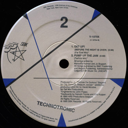 Technotronic : Get Up! (Before The Night Is Over) (12", Single)