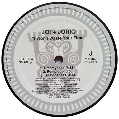 Joi + Jorio : I Won't Waste Your Time (12")