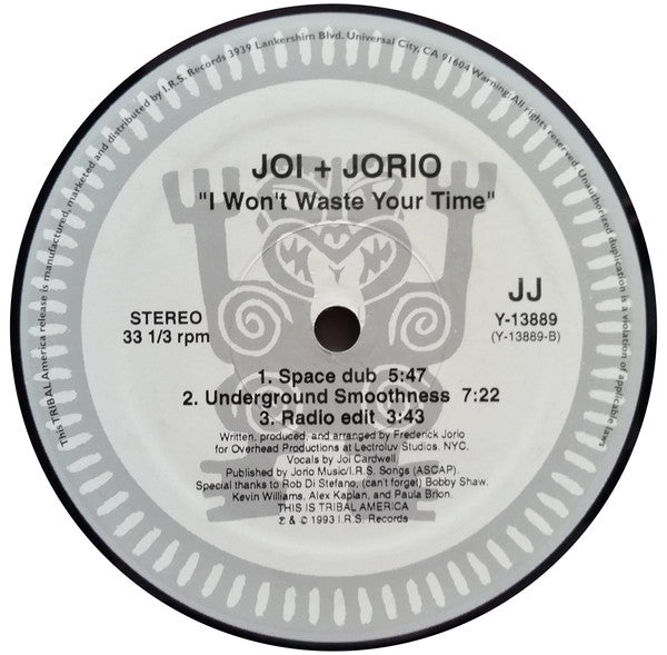 Joi + Jorio : I Won't Waste Your Time (12")