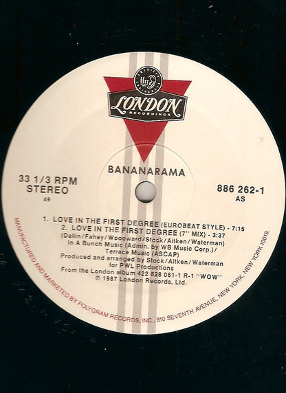 Bananarama : Love In The First Degree (12", Single, SRC)